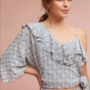 Anthropologie Maeve Pineapple Print top